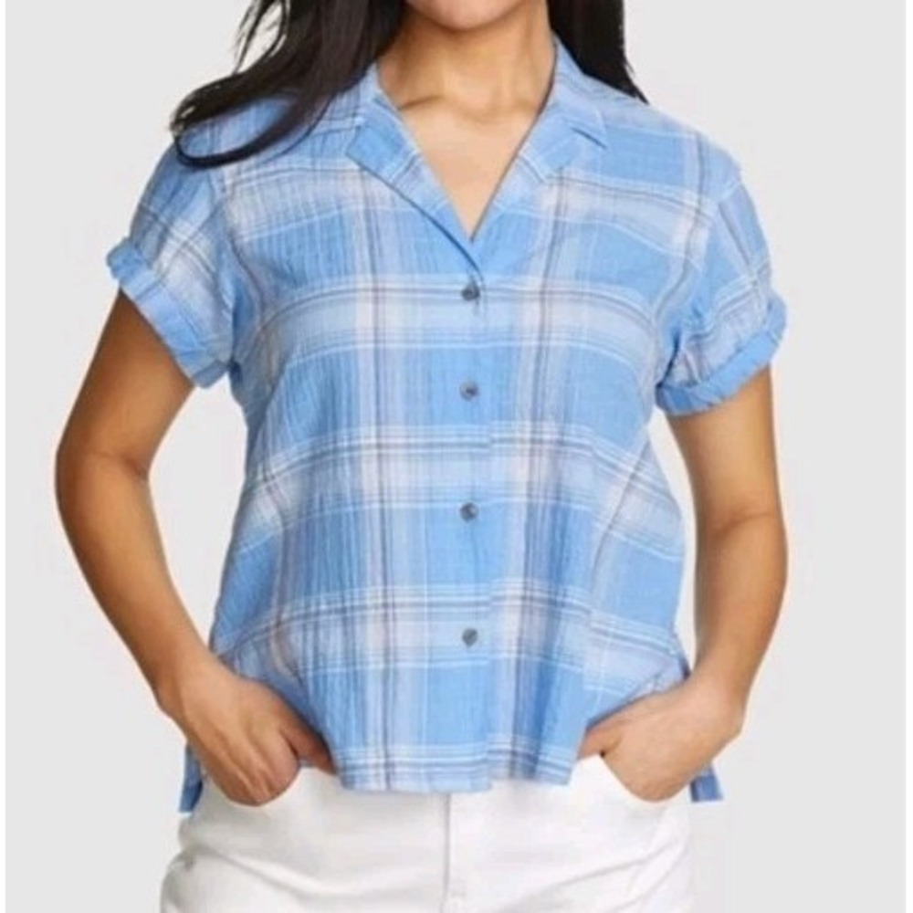 NWT Women's Eddie Bauer Packable Camp Button Up Shirt Camping Hiking Outdoor